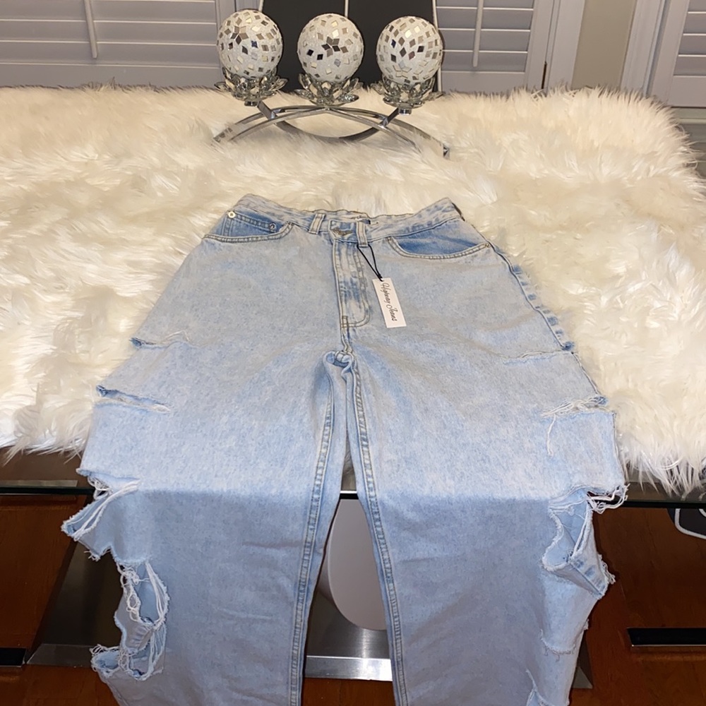 Size 5 flared light denim jeans